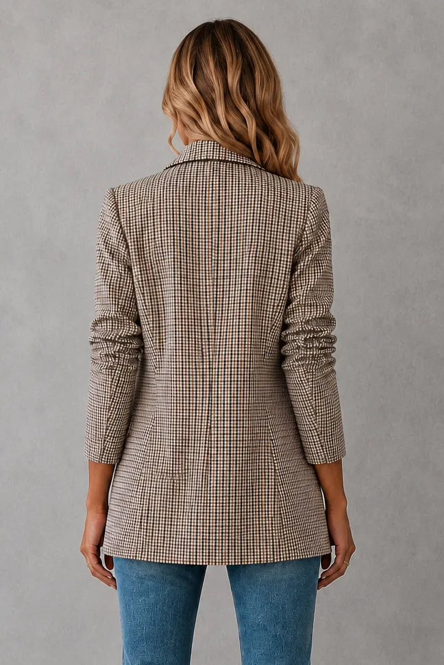 Blazer Elegante Estruturado para Mulher com Botões Duplos