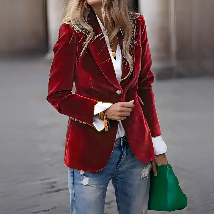 Blazer Elegante de Cerimónia para Mulher com Botões