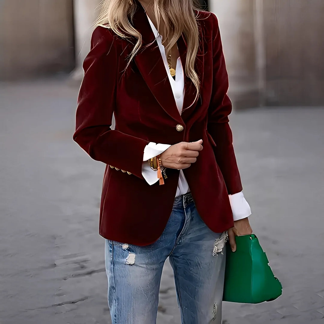 Blazer Elegante de Cerimónia para Mulher com Botões