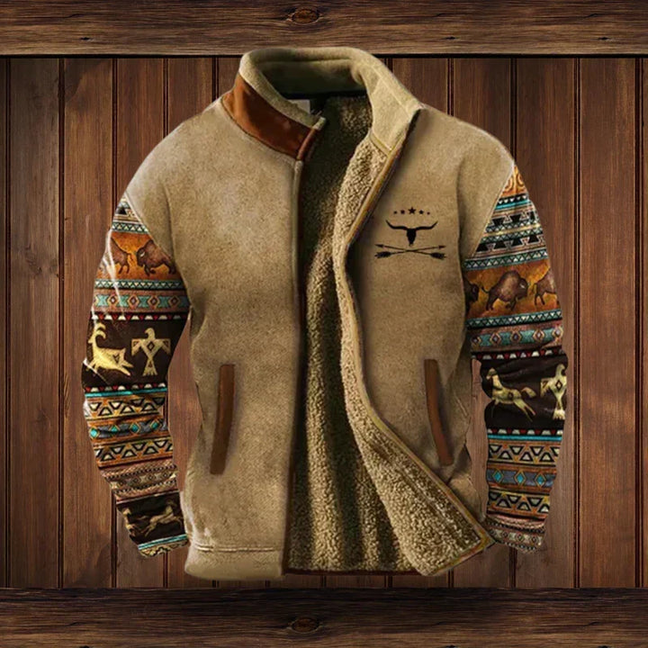 Blusão de Inverno de Estilo Ocidental Moderno para Homem com Gola Alta