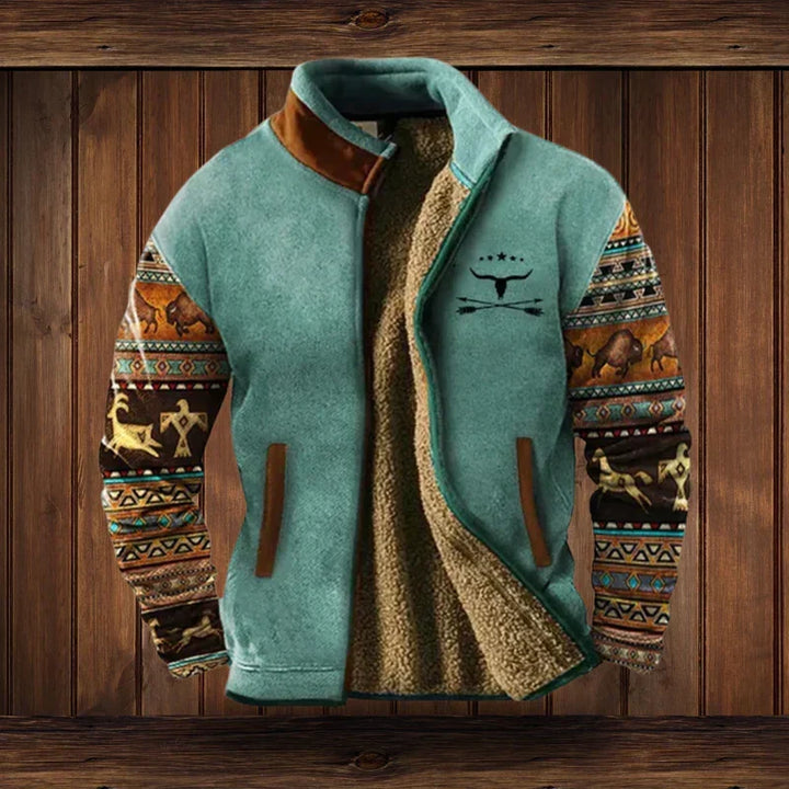Blusão de Inverno de Estilo Ocidental Moderno para Homem com Gola Alta