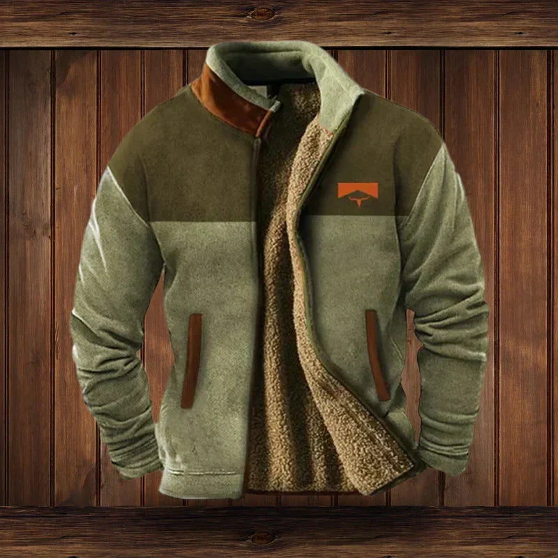 Blusão de Inverno de Estilo Ocidental Moderno para Homem com Gola Alta