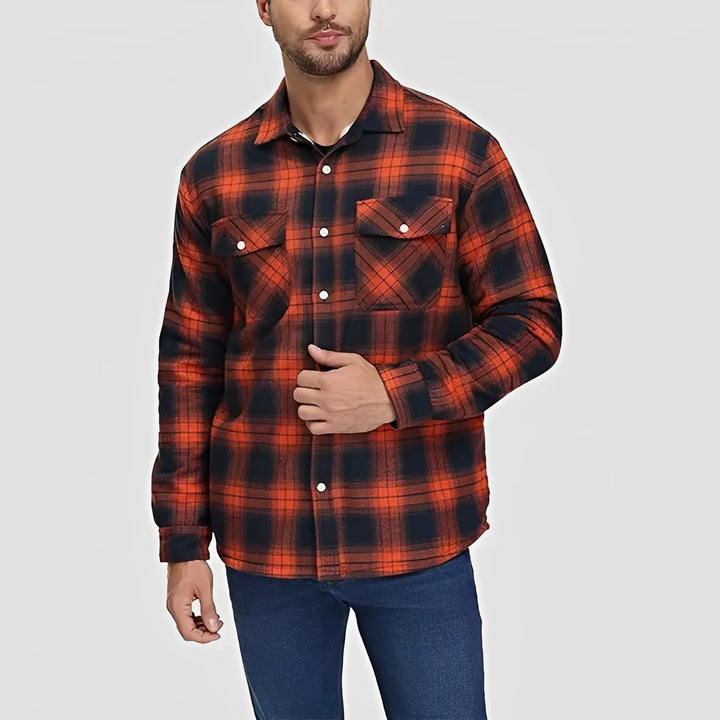 Blusão Casual Clássico para Homem com Padrão Xadrez