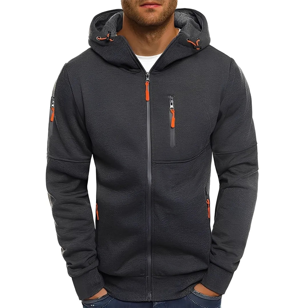Blusão Casual Desportivo para Homem com Bolsos com Fecho