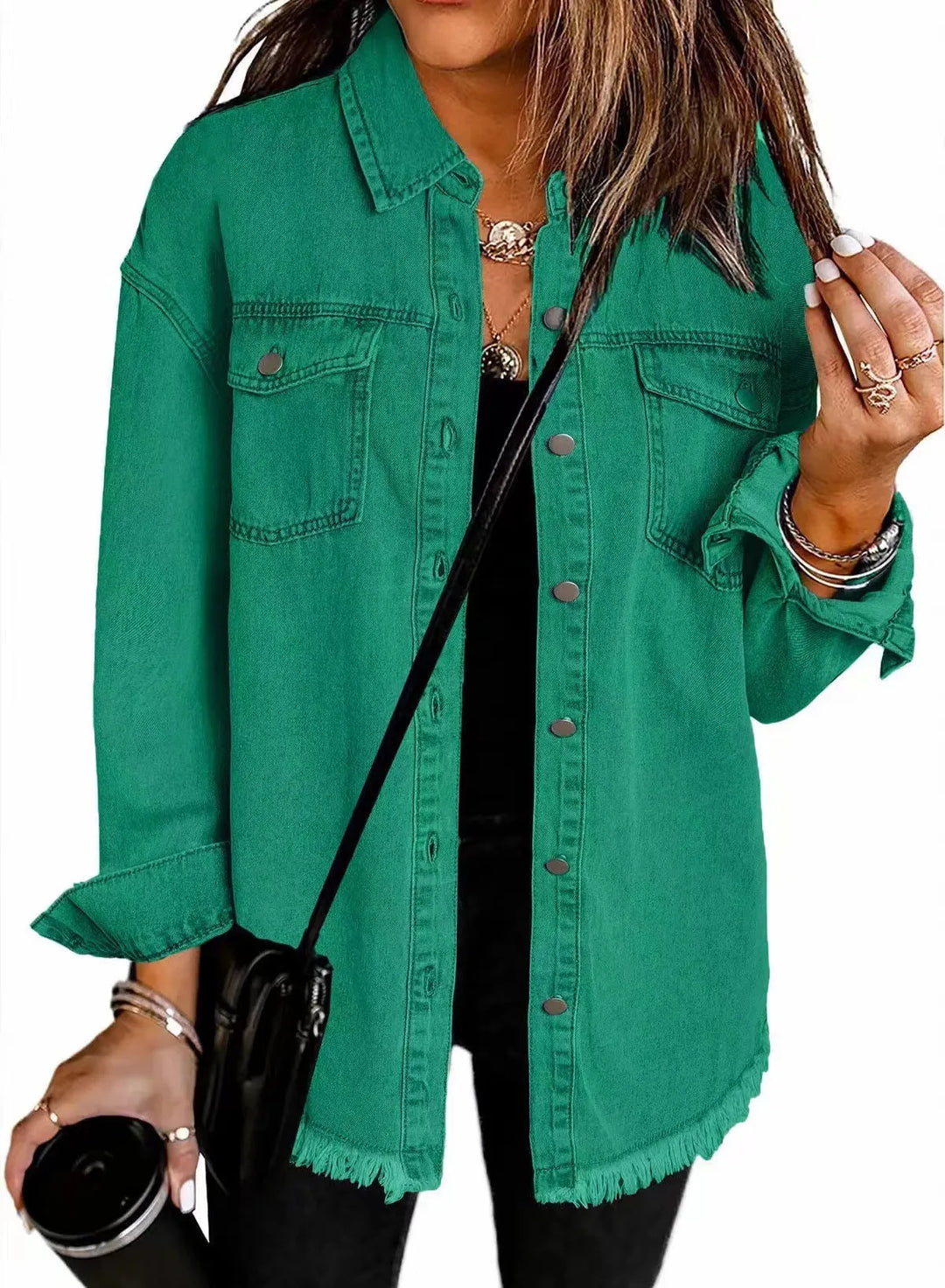 Blusão Casual Moderno para Mulher com Bolsos