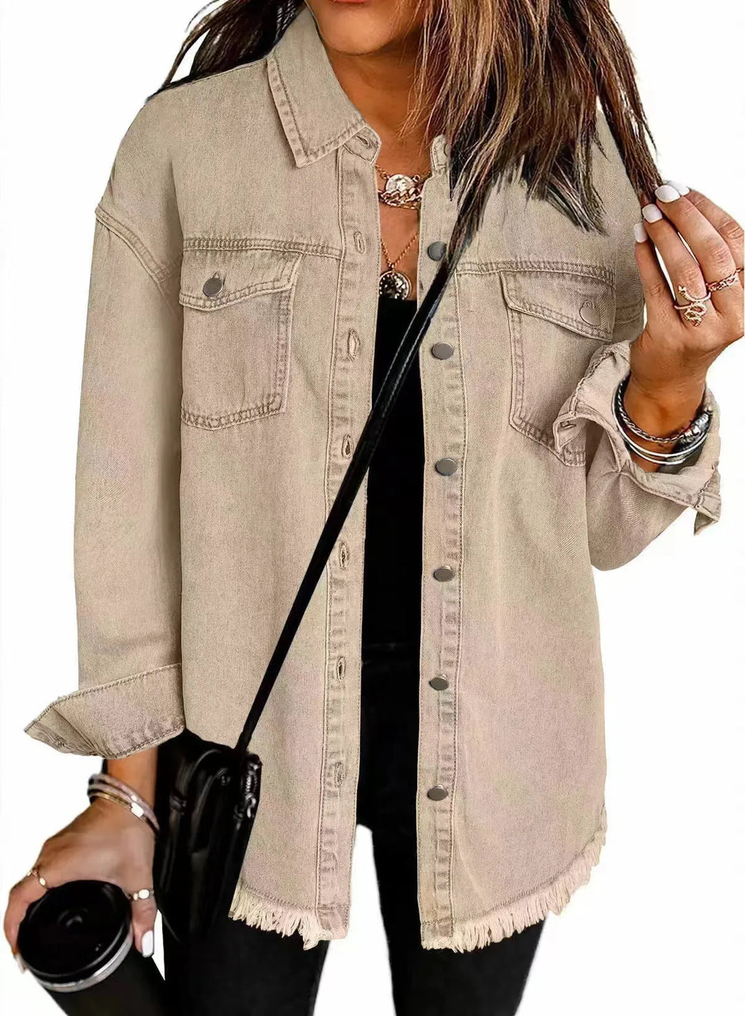 Blusão Casual Moderno para Mulher com Bolsos