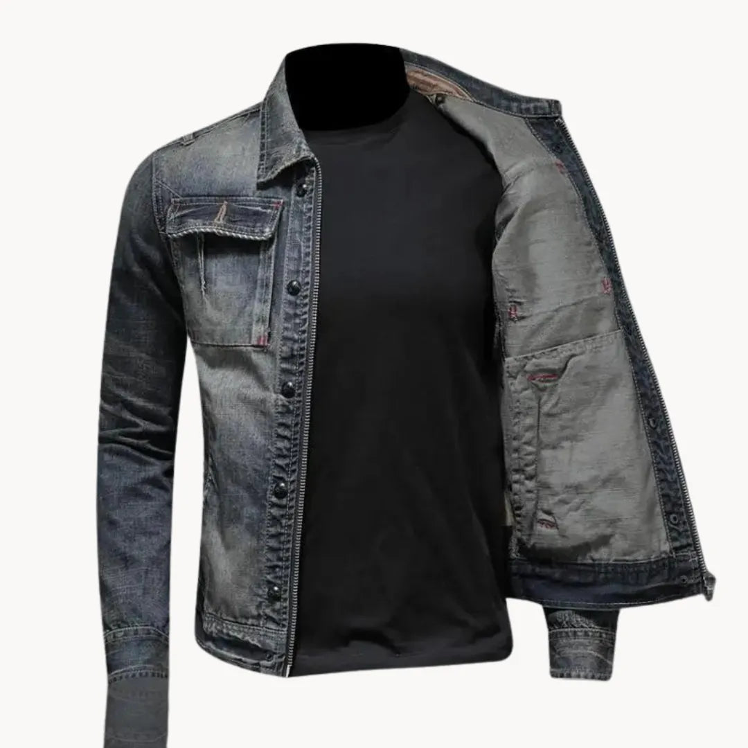 Blusão Vintage Casual para Homem com Botões
