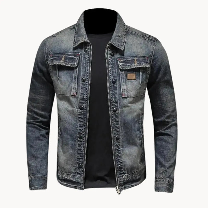 Blusão Vintage Casual para Homem com Botões
