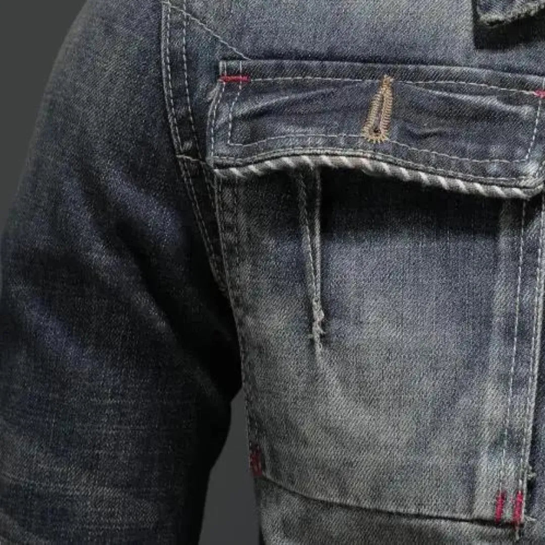 Blusão Vintage Casual para Homem com Botões