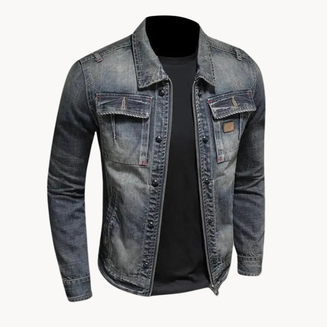 Blusão Vintage Casual para Homem com Botões
