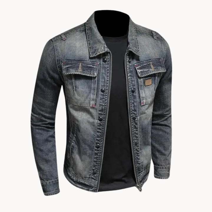 Blusão Vintage Casual para Homem com Botões