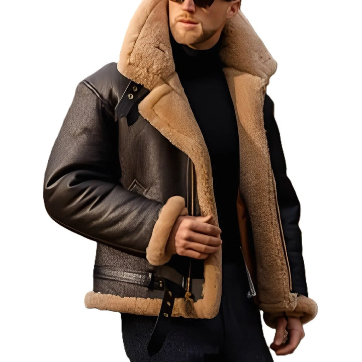 Blusão de Inverno Casual Clássico para Homem com Fecho Frontal