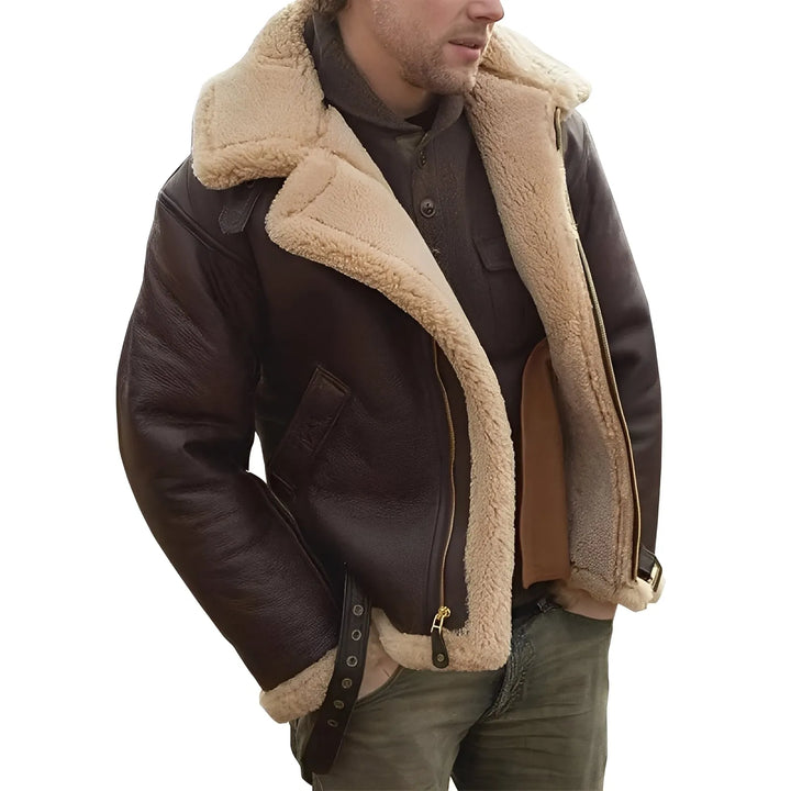 Blusão de Inverno Casual Clássico para Homem com Fecho Frontal