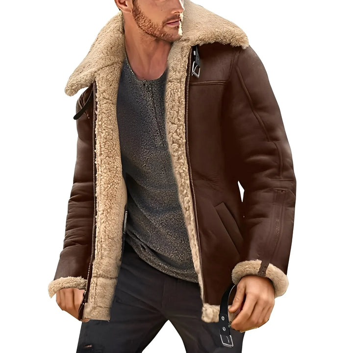 Blusão de Inverno Casual Clássico para Homem com Fecho Frontal