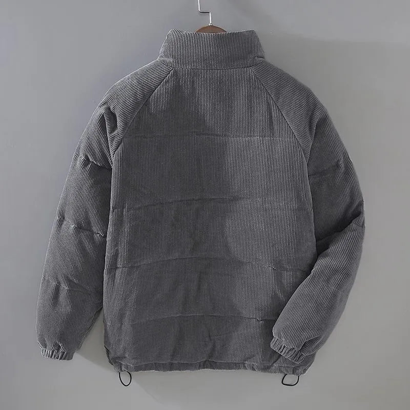 Blusão de Inverno Casual Moderno para Homem com Bolsos