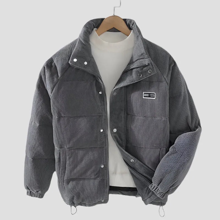 Blusão de Inverno Casual Moderno para Homem com Bolsos