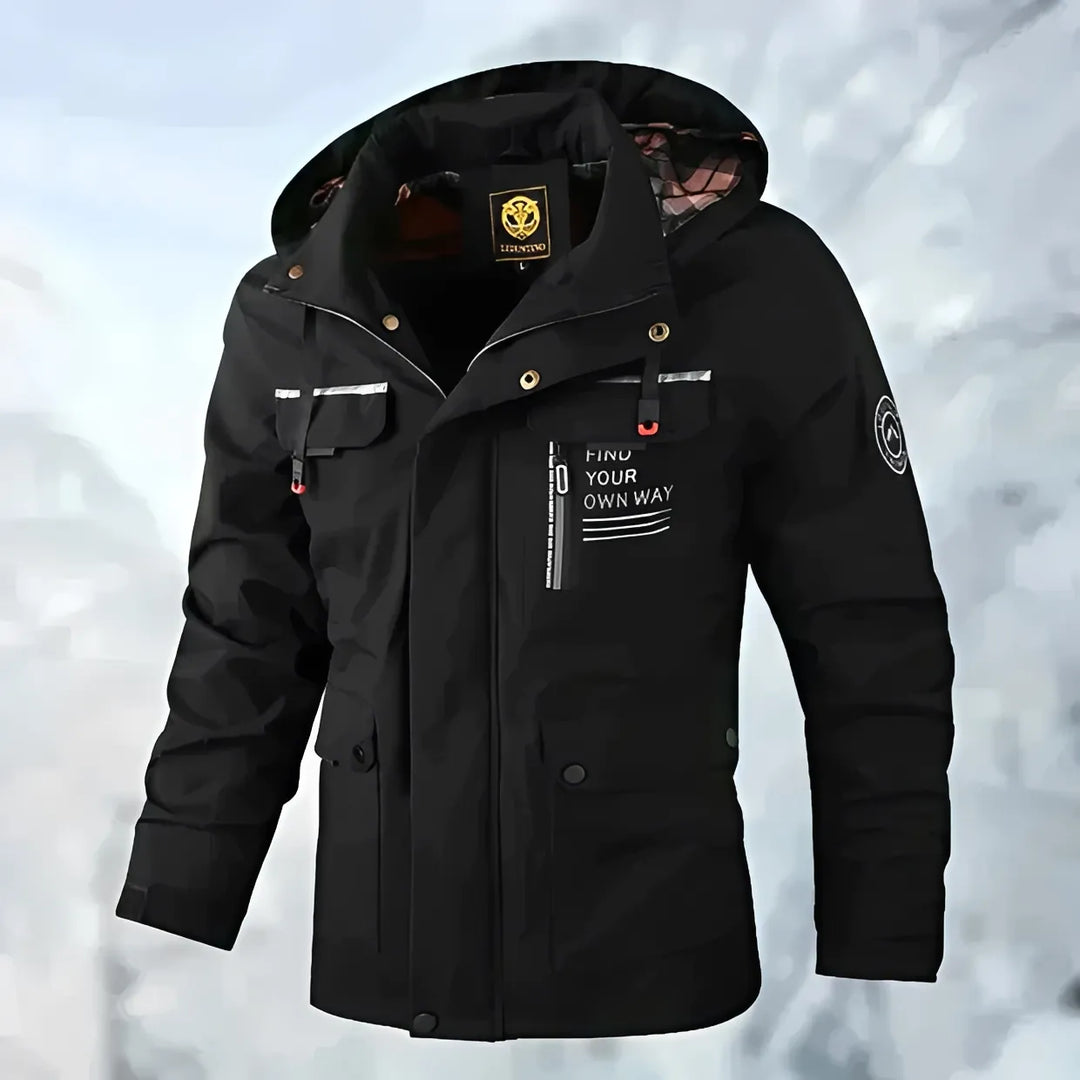 Blusão de Inverno Casual Moderno para Homem com Capuz