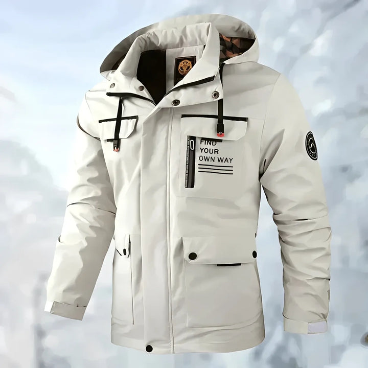 Blusão de Inverno Casual Moderno para Homem com Capuz