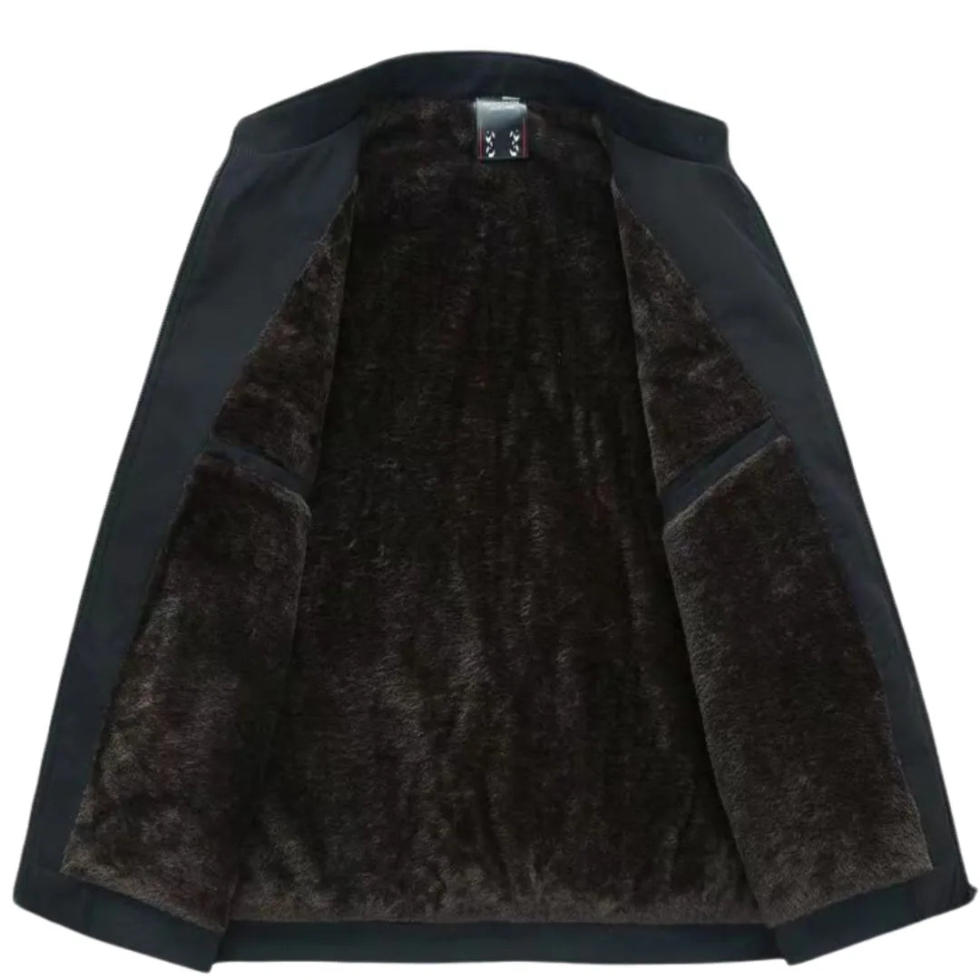 Blusão de Inverno Casual Moderno para Homem com Fecho