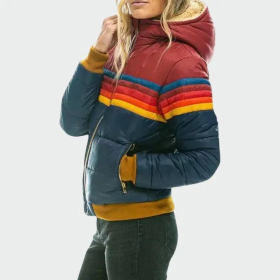 Blusão de Inverno Casual Moderno para Mulher com Fecho
