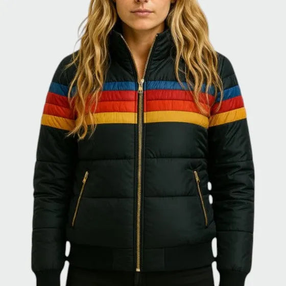 Blusão de Inverno Casual Moderno para Mulher com Fecho