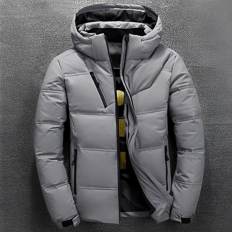 Blusão de Inverno Desportivo Moderno para Homem com Capuz