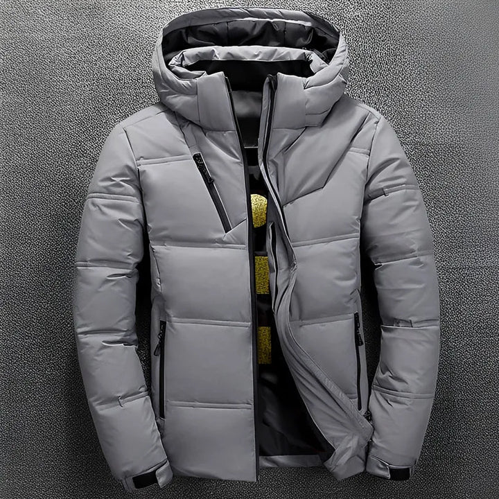 Blusão de Inverno Desportivo Moderno para Homem com Capuz