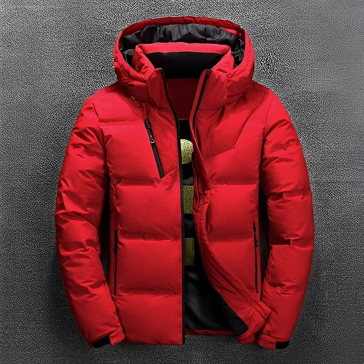 Blusão de Inverno Desportivo Moderno para Homem com Capuz