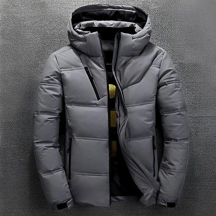 Blusão de Inverno Desportivo Moderno para Homem com Capuz