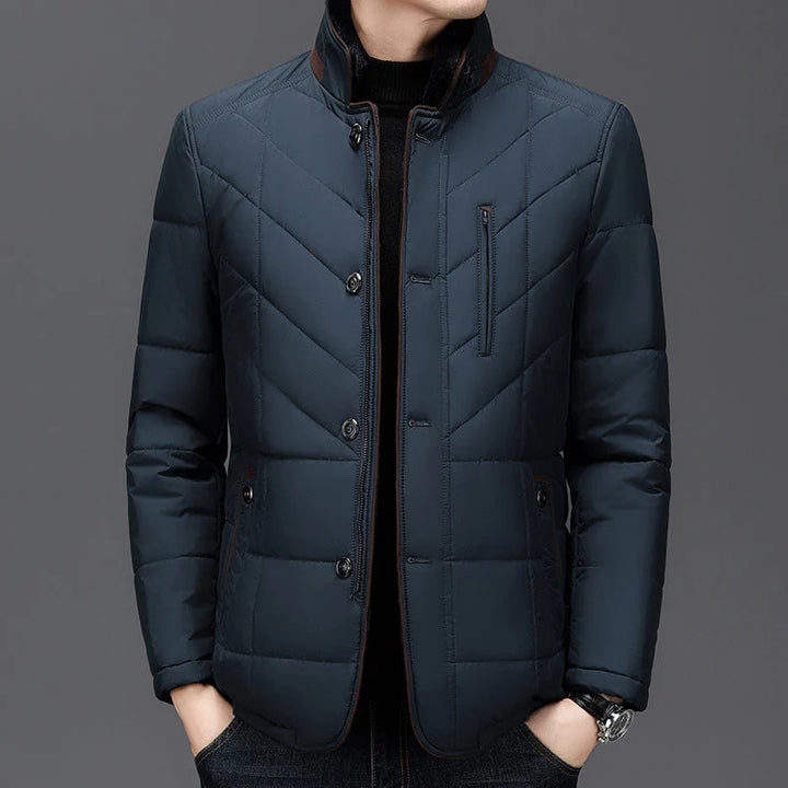 Blusão de Inverno Elegante Moderno para Homem com Fecho