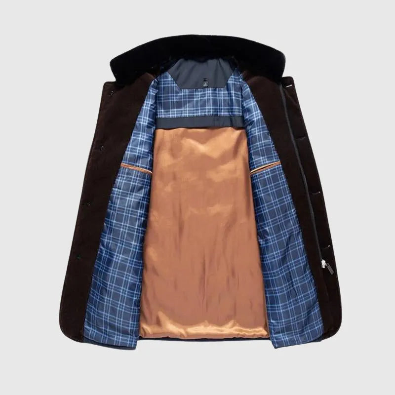Blusão de Inverno Elegante Moderno para Homem com Fecho