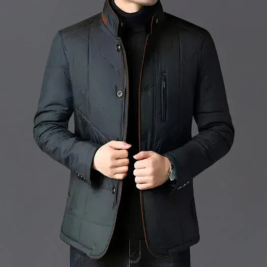 Blusão de Inverno Elegante Moderno para Homem com Fecho