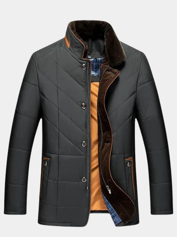 Blusão de Inverno Elegante Moderno para Homem com Fecho