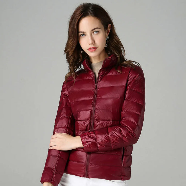 Blusão de Inverno Leve Elegante para Mulher com Fecho