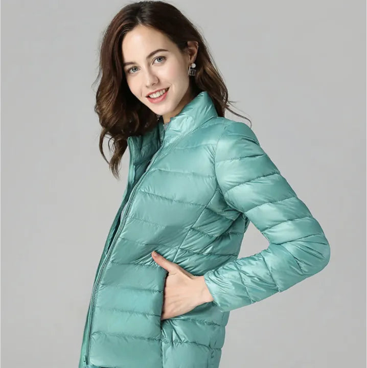 Blusão de Inverno Leve Elegante para Mulher com Fecho