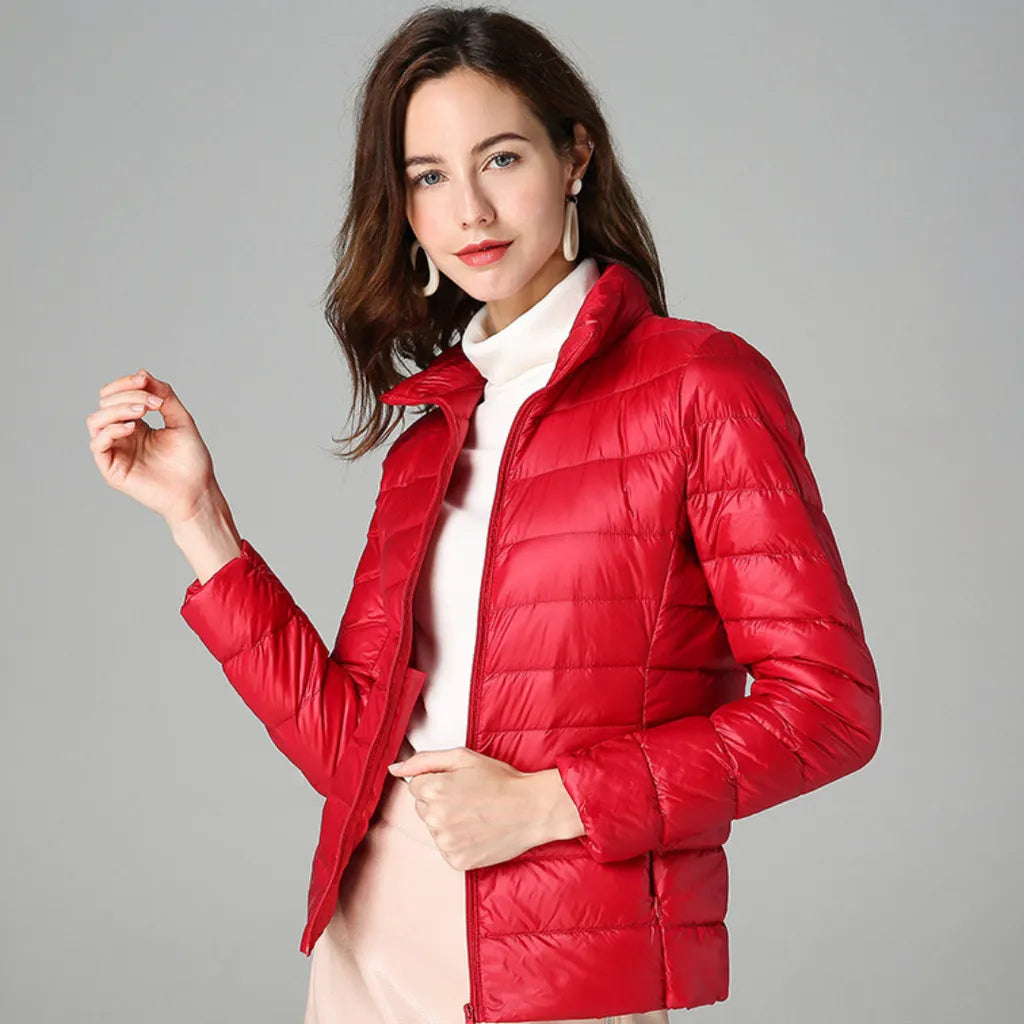Blusão de Inverno Leve Elegante para Mulher com Fecho