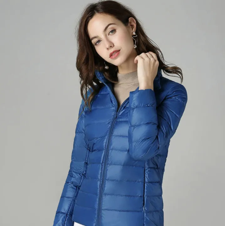 Blusão de Inverno Leve Elegante para Mulher com Fecho