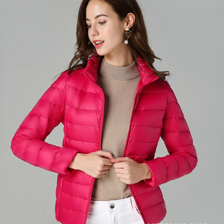 Blusão de Inverno Leve Elegante para Mulher com Fecho