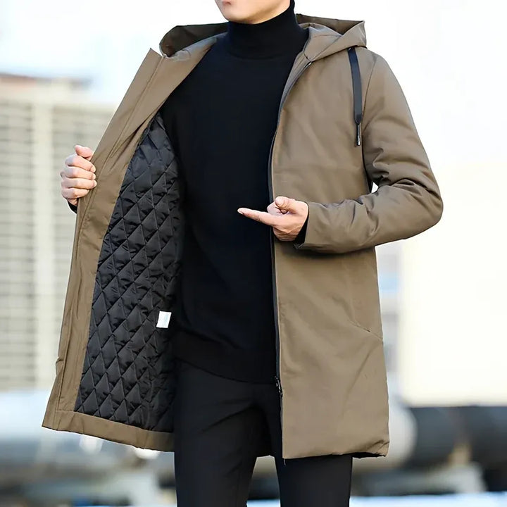 Blusão de Inverno Moderno Elegante para Homem com Fecho Frontal