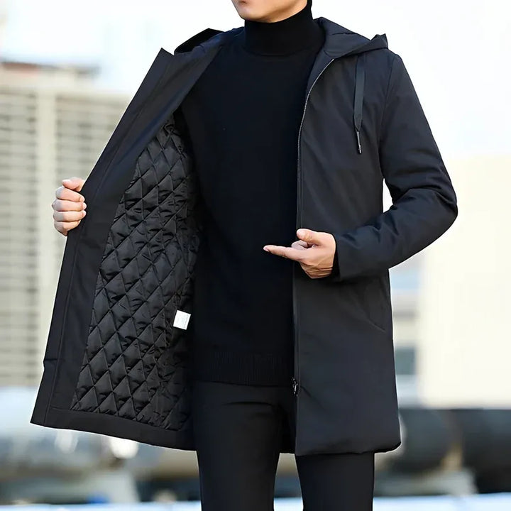 Blusão de Inverno Moderno Elegante para Homem com Fecho Frontal