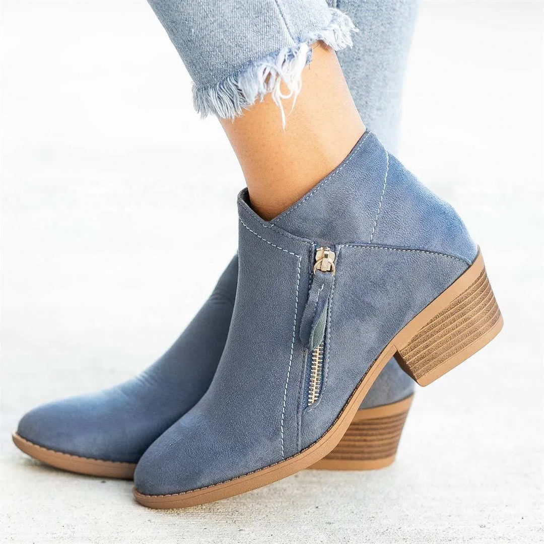 Botas Cano Curto Confortáveis para Mulher com Fecho