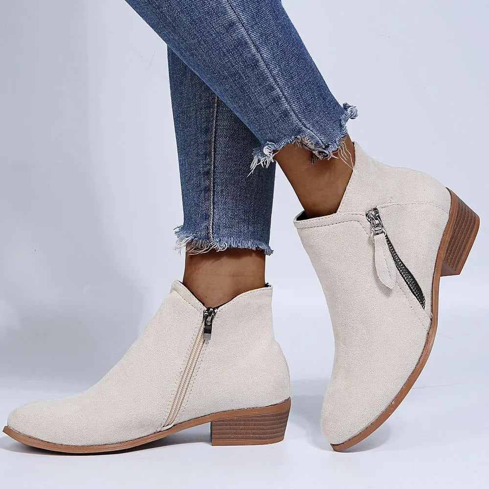 Botas Cano Curto Confortáveis para Mulher com Fecho