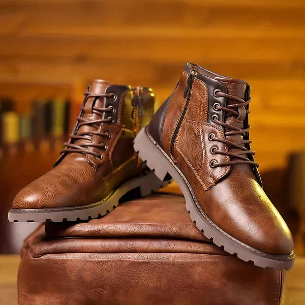 Botas Casuais Confortáveis para Homem com Atacadores
