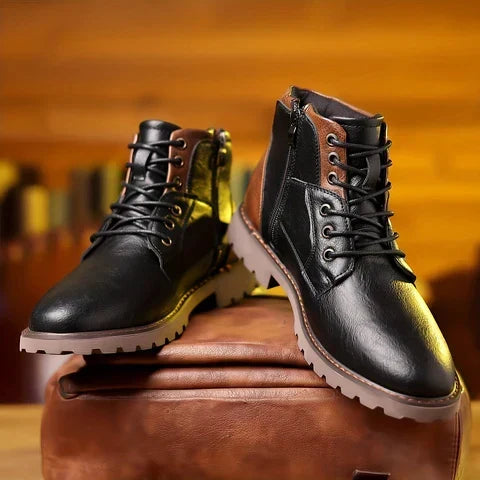 Botas Casuais Confortáveis para Homem com Atacadores