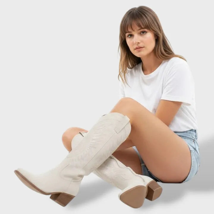 Botas Clássicas Modernas para Mulher com Salto Bloco