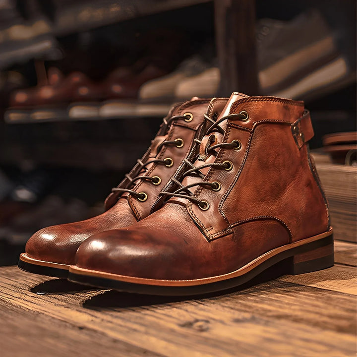 Botas Vintage Clássicas para Homem com Atacadores