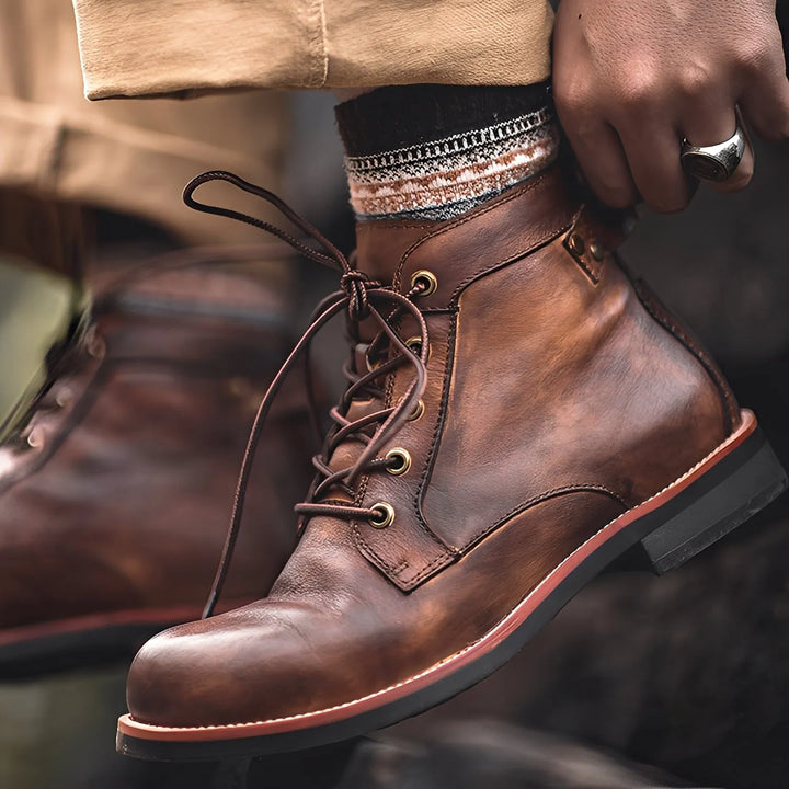Botas Vintage Clássicas para Homem com Atacadores