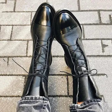 Botas de Cano Médio Confortáveis para Mulher com Bico Fino