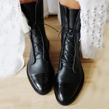 Botas de Cano Médio Confortáveis para Mulher com Bico Fino