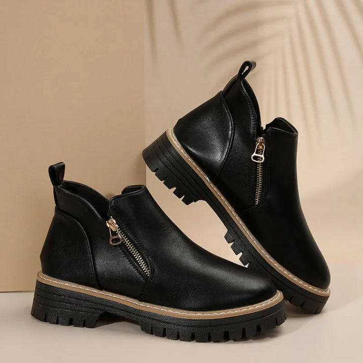 Botins Rasos Confortáveis para Mulher com Fecho
